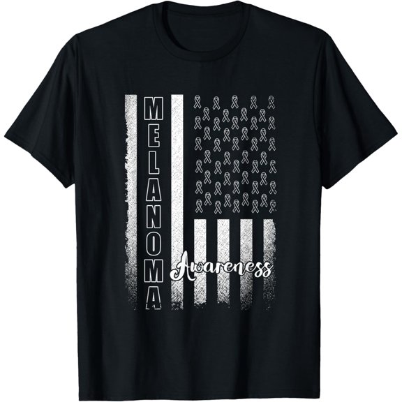 Melanoma Awareness Survivor Skin Cancer T-Shirt100% cotton