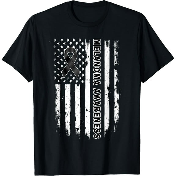 Melanoma Awareness Survivor Skin Cancer T-Shirt100% cotton