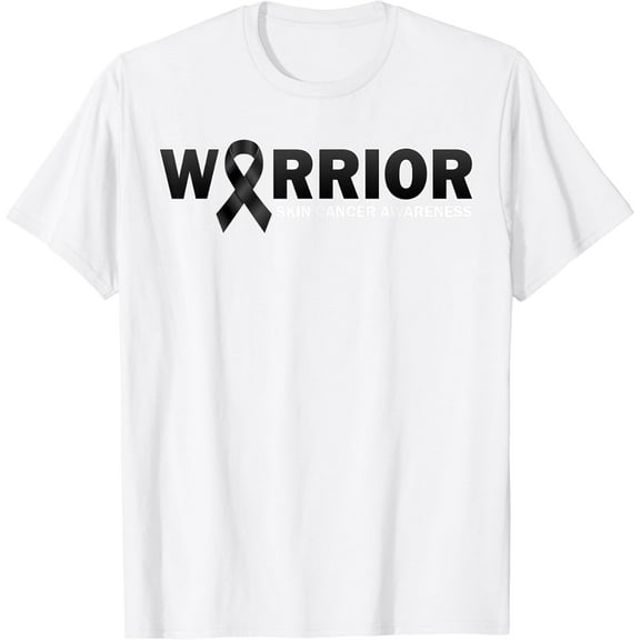 Melanoma Cancer Warrior Skin Cancer Awareness T-Shirt100% pure cotton white short-sleeved T-shirts for men and women
