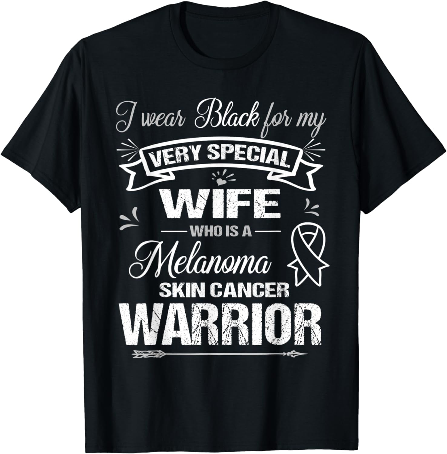 I Wear Black For My Wife Melanoma Skin Awareness Shirt I Wear Black For My Wife Melanoma Skin Awareness Shirt