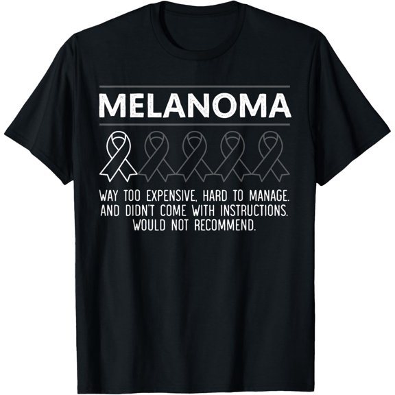 Melanoma Warrior Skin Cancer Melanoma Awareness T-Shirt100% cotton