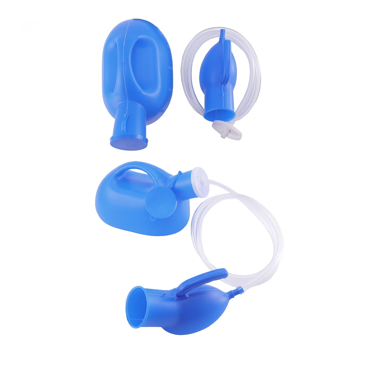 Melantax 1 Set of 2000ml Portable Plastic Urinal with Cover Elderly Urinal Emergency Dosing Device Suitable for Hospital (Blue)
