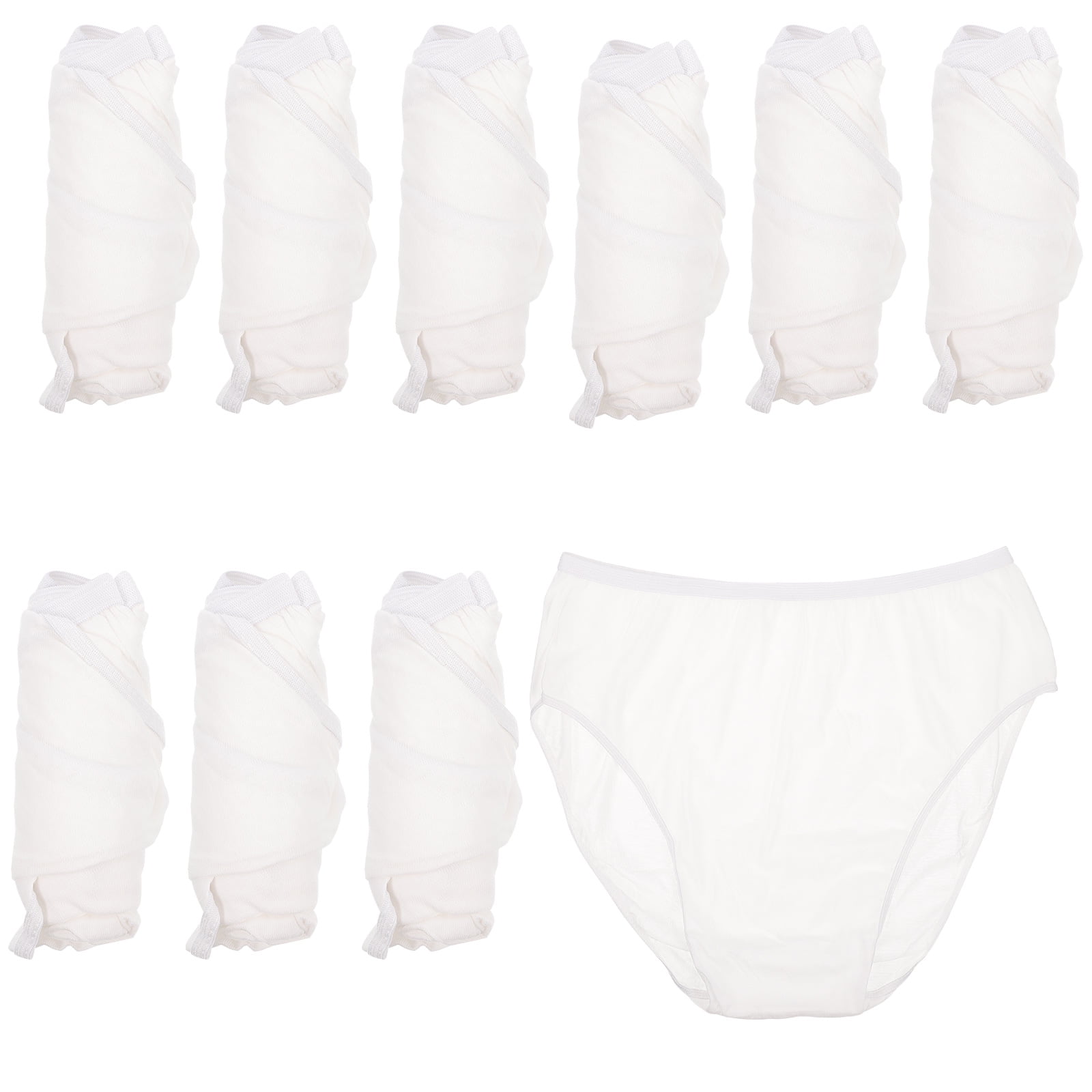 Melantax 10 Pack Disposable Briefs Cotton Men