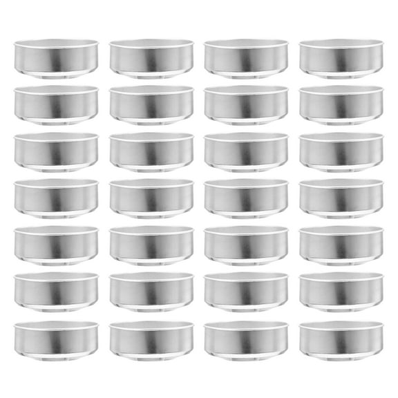 Melantax 100pcs Aluminum Tea Light Jars Tea Light Empty Boxes Candle Making Containers