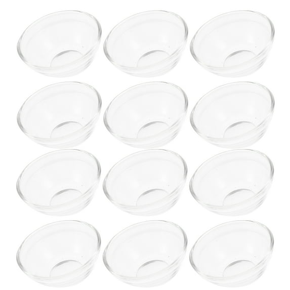 FOLOYORI Clear Serving Bowls Food Serving Bowls Glass 12pcs 6.1x6.1in
