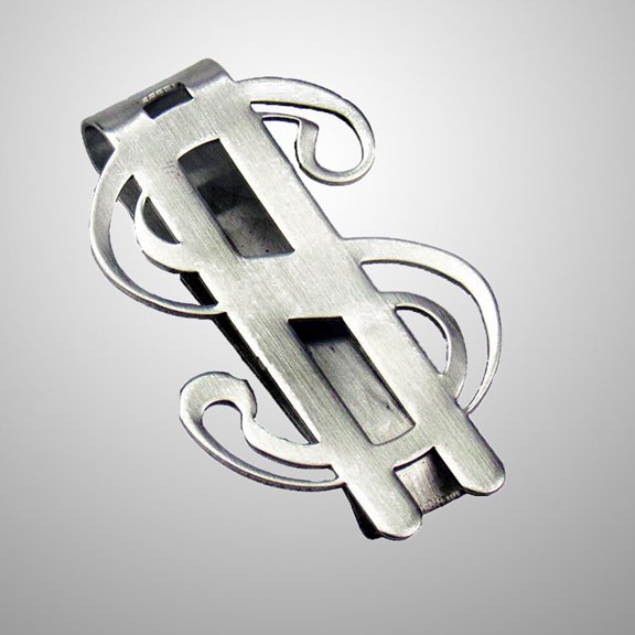 FOLOYORI 1Pc Stainless Steel Money Clip Holder with Chrome Finish Double Sided Sleek Design for Front Pocket