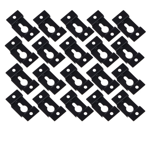 FOLOYORI Iron Speaker Wall Mounts, Black Durable Keyhole Plates for Home Audio Systems