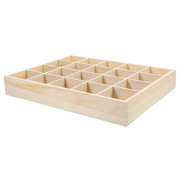 Melantax 20-grid underwear socks and panties storage box stackable drawer-style sundries box (original wood color)