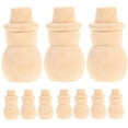 thumbnail image 1 of Melantax 20pcs Unfinished Wooden Snowman Puppets for DIY Crafts Home Decoration, 1 of 7