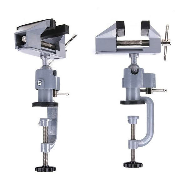 Melantax 360 degree rotating universal table vise 2 in 1 aluminum alloy rotating bench vise clamping device vise