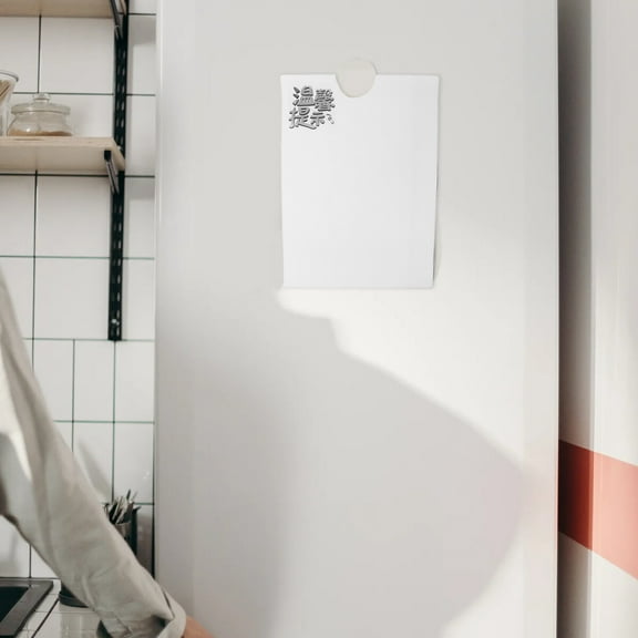 Melantax 4 Sheets Dry Erase Sticky Notes Reusable Self-Adhesive Whiteboard Stickers (White)