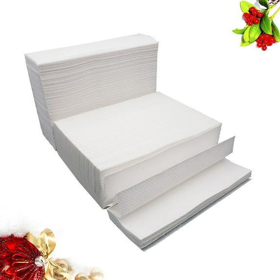 Melantax 400 pcs Thick Commercial Toilet Paper Kitchen Paper Towel Bathroom Paper Towel for Home Kitchen Store (White)
