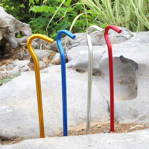 Melantax Aluminum Tent Pegs Outdoor Heavy Duty Aluminum Awning Canopy Tent Stakes Pegs Suitable for Camping Tent Tarpaulin Stakes