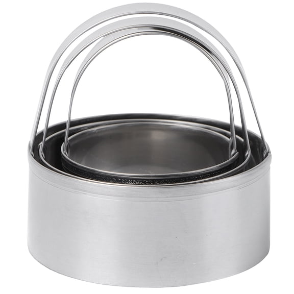 FOLOYORI 3-Pack Stainless Steel Biscuit and Cookie Cutters, 8 Inch Diameter x 7.5 Inch Height, Bakers Tools