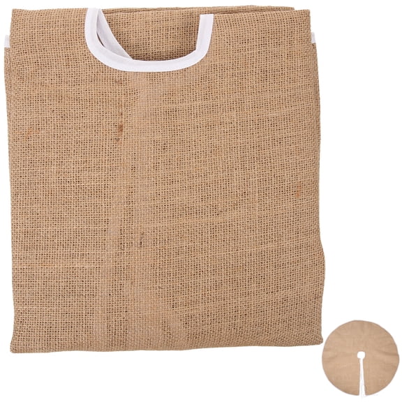 FOLOYORI Miniature Tree Skirt Tree Base Cover Burlap Festival Atmosphere Shop Decoration 1Pack