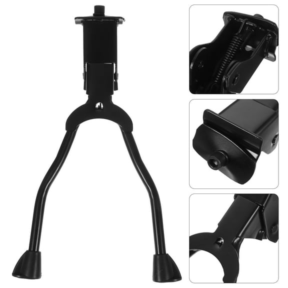 Melantax Double-leg mountain bike stand bicycle stand parking rack mountain bike support side support foot support (black)