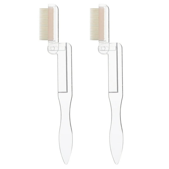 Melantax Foldable metal eyebrow comb and eyelash comb for women to use for makeup
