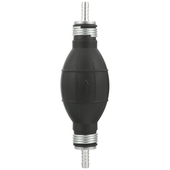 Melantax Fuel Pump Rubber Aluminum Manual Fuel Pump Pipe Manual Bottom Fireball All Fuel For Car Boat Marine Outboard Engine Black (6mm)