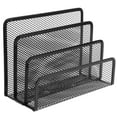 thumbnail image 1 of Melantax Metal Grid Desktop Storage Folder Letter Magazine Rack for Home Office (Black), 1 of 6