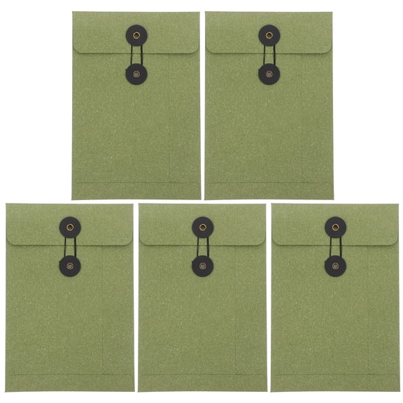 FOLOYORI Envelope Document Dark Green 5Pcs Secure Closure