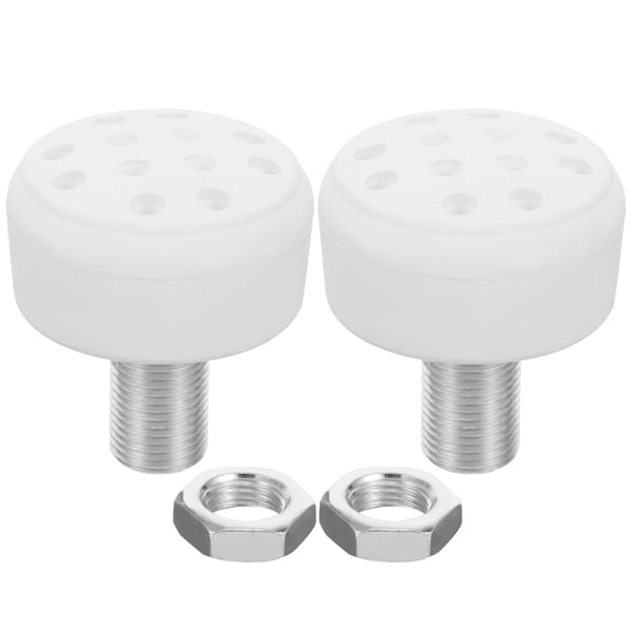 FOLOYORI White Metal Roller Skate Stoppers with Grip for Safety, 2 Pieces Wear-Resistant Skateboard Accessories