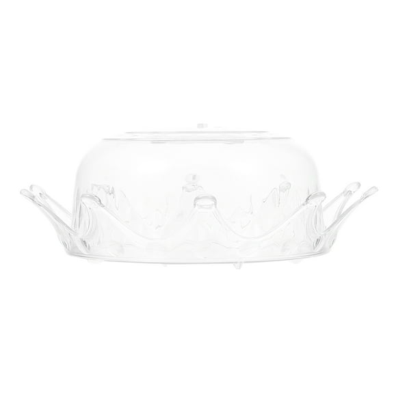 FOLOYORI Serving Tray With Lid Square Transparent Cake Stand 1 Set 11.6X11.6X4.3In