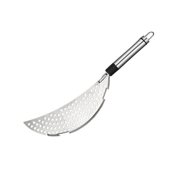Melantax Stainless Steel Crescent Colander Spaghetti Pasta Frying Drainer Handheld Kitchen Utensils