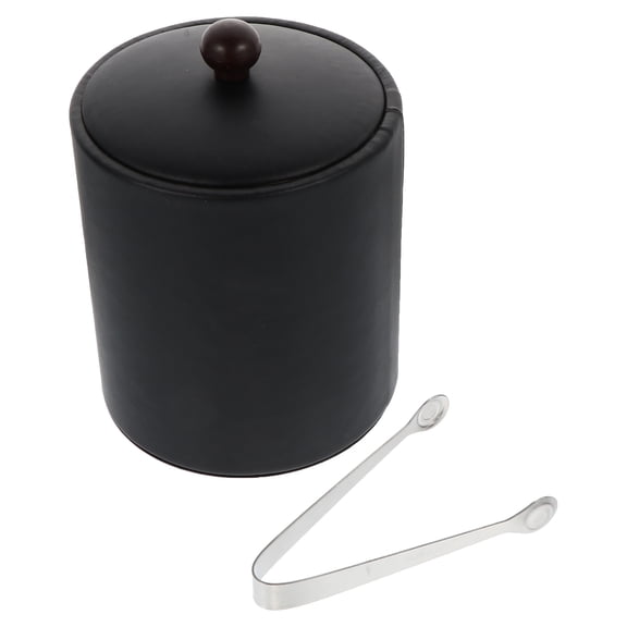 FOLOYORI Black Small Ice Bucket for Parties, 1PC Cooler Container 7.27 x 5.50 x 5.50 inches