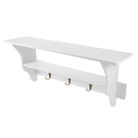Melantax Wall mounted wall shelf floating shelf hanging shelf with hooks for home