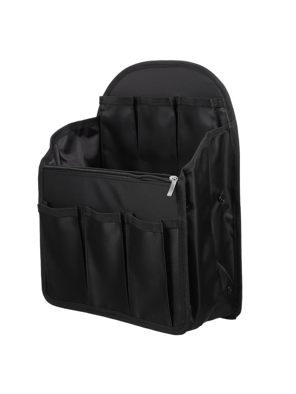 x Divided Black Multi-Compartment Backpack Organizer with Spacious Storage and Design
