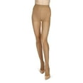 thumbnail image 1 of Melas 6 Pair Women's 12 Denier Crystal Sheer Control Top Pantyhose, Large, Suntan, 1 of 12