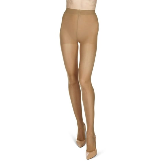 Melas Women's Matte Micro Control Top Pantyhose 10 Denier - Womens - Female (Medium, Suntan)