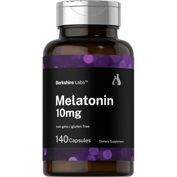 Melatonin 10mg | 140 Quick Release Capsules for Men and Women | by Berkshire Labs