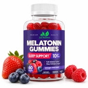 Melatonin 10mg Gummies for Adults 60 Servings - Gluten-Free, Mixed Berry Flavor - 60 Gummies