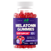 Melatonin 10mg Gummies for Adults 60 Servings - Gluten-Free, Mixed Berry Flavor - 60 Gummies