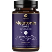 Melatonin 10mg Fast Dissolve Supplements, Sleep Support Supplement for Adults - Extra Strength 10 mg Melatonin Tablet for Restful Sleep Support, Strawberry Flavor, Sugar-Free Non-GMO - 120 Day Supply