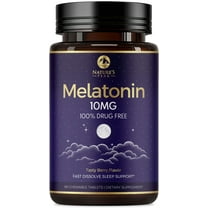 Melatonin 10mg Fast Dissolve Supplements, Sleep Support Supplement for Adults - Extra Strength 10 mg Melatonin Tablet for Restful Sleep Support, Strawberry Flavor, Sugar-Free Non-GMO - 60 Day Supply