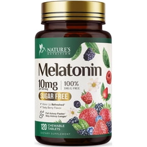 Melatonin 10mg Per Serving - Extra Strength Melatonin Supplements for Restful Sleep Support - Sugar-Free Melatonin Sleep Tabs - Sleeping Support for Adults - Bottled in USA, 120 Fast Dissolve Tablets