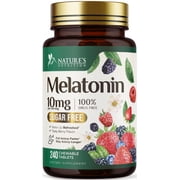 Melatonin 10mg Per Serving - Extra Strength Melatonin Supplements for Restful Sleep Support - Sugar-Free Melatonin Sleep Tabs - Sleeping Support for Adults - Bottled in USA, 240 Fast Dissolve Tablets