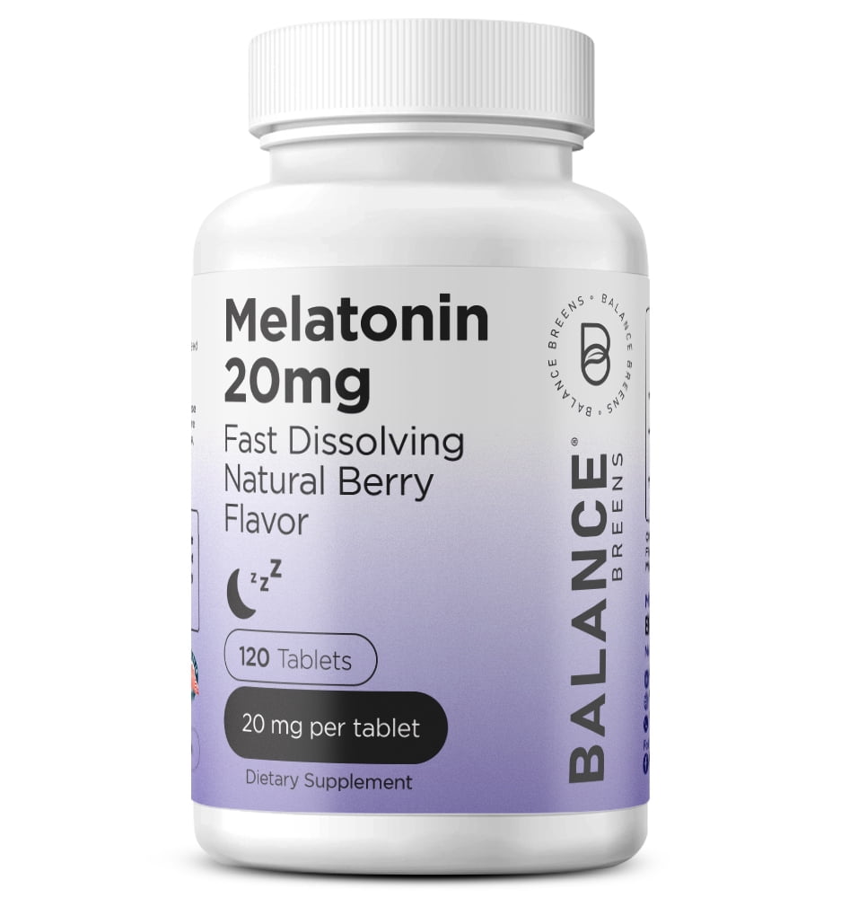 Balance Breens Melatonin 20mg Fast Dissolve Tablets - Berry Flavor