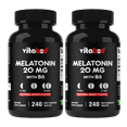 thumbnail image 1 of Melatonin 20mg - 240 Fast Dissolve Tablets - Drug Free - Natural Berry Flavor - Vegetarian, Non-GMO, Gluten Free by Vitabod (240 Count (Pack of 2)), 1 of 11