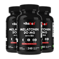 thumbnail image 1 of Melatonin 20mg - 240 Fast Dissolve Tablets - Drug Free - Natural Berry Flavor - Vegetarian, Non-GMO, Gluten Free by Vitabod (240 Count (Pack of 3)), 1 of 10