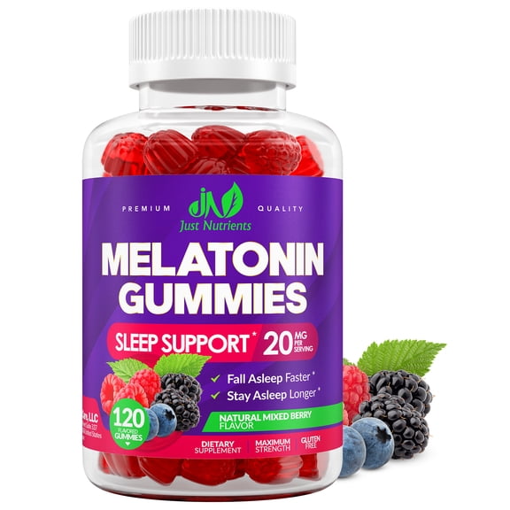 Melatonin 20mg Gummies for Adults - Maximum Strength Sleep Aid Gummies (120 Count)