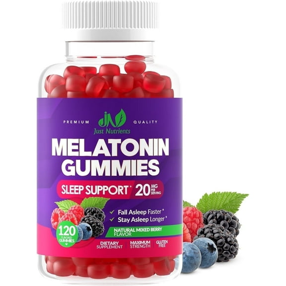 Melatonin 20mg Gummies for Adults - Maximum Strength Sleep Aid Gummies (120 Count)