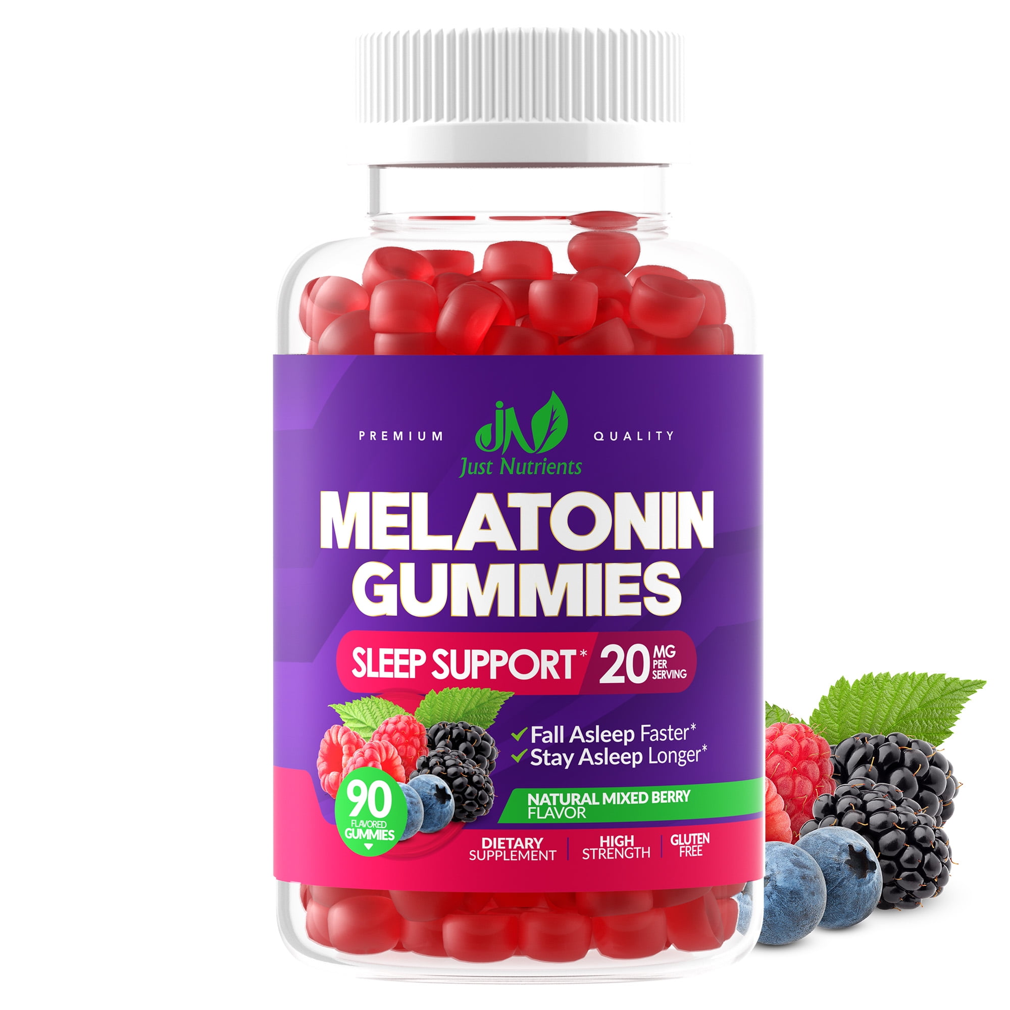 Melatonin 20mg Gummies for Adults Maximum Strength Sleep Gummies (90