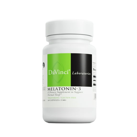 Melatonin-3, 3 mg, 60 Capsules, DaVinci Laboratories of Vermont