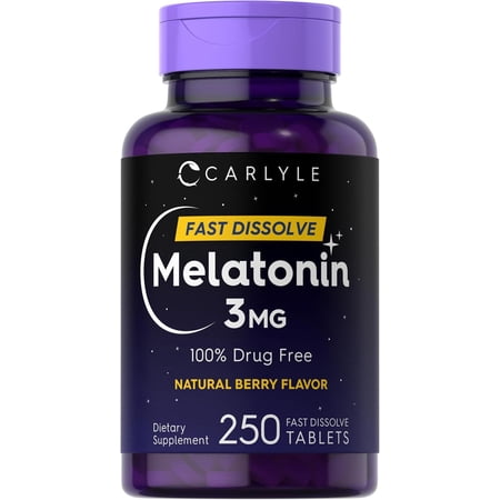 Melatonin 3mg | 250 Vegetarian Tablets | Low Dose | by Carlyle