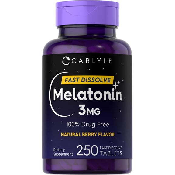 Melatonin 3mg | 250 Vegetarian Tablets | Low Dose | by Carlyle