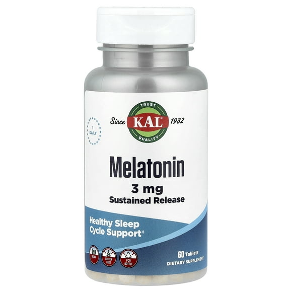 Melatonin 3mg Sustained Release Kal 60 Tabs