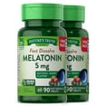 thumbnail image 1 of Melatonin 5 mg | 180 Fast Dissolve Tablets (2 X 90 Twin Pack) | Nighttime Sleep Aid | Berry Flavor | by Nature's Truth, 1 of 5